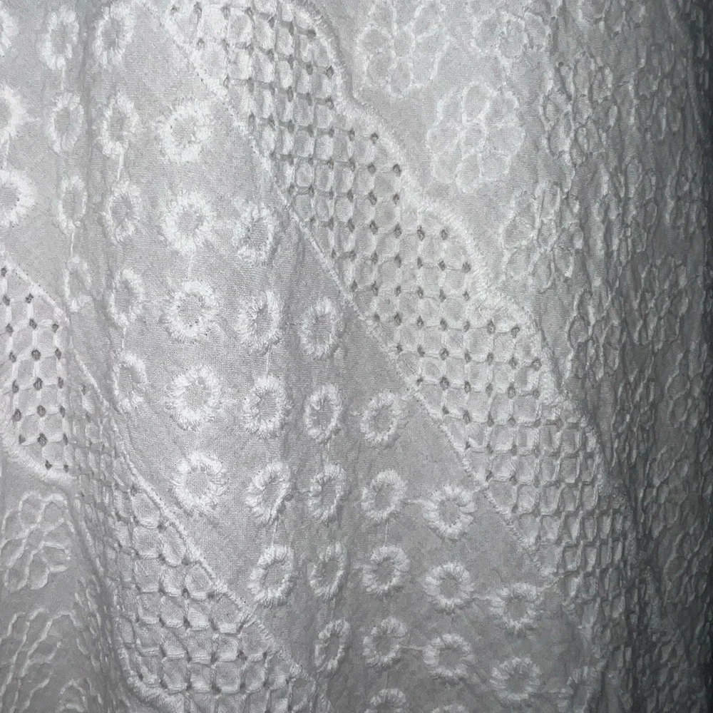 Calvin Klein White Textured/Eyelet Fabric Dress - Picture 2 of 5